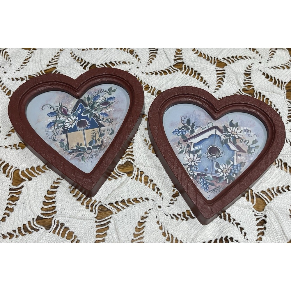 Homco Home Interior Heart Shape Wall Decor Set Cottage County Decor
